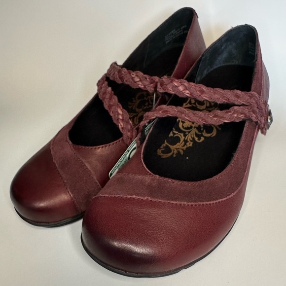 NEW Aetrex Shoes Women's Ada Mary Jane Sz 10 41 Leather Braided Strap Comfort